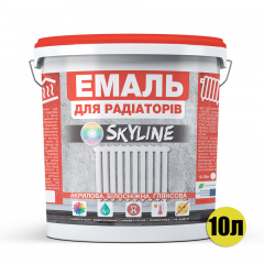 Эмаль для радиаторов акриловая термостойкая глянцевая SkyLine 10 л Житомир