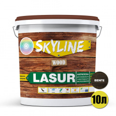 Лазурь декоративно-защитная для обработки дерева SkyLine LASUR Wood Венге 10л Житомир