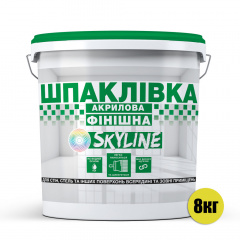 Шпаклевка акриловая финишная, готовая к применению для внутренних и наружных работ SkyLine Белоснежная 8 кг Луцк