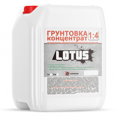 Грунтовка акриловая концентрат 1:4 укрепляющая глубокого проникновения Lotus 10л Белый Чернівці