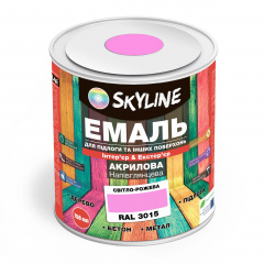 Эмаль для пола и других поверхностей акриловая SkyLine Розовая RAL 3015 0.75 л Київ