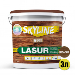Лазурь декоративно-защитная для обработки дерева SkyLine LASUR Wood Кипарис 3л Киев