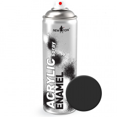 Эмаль Автомобильная Акриловая Матовая New Ton RAL 9005 Черная 500 мл Славута