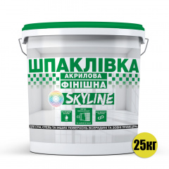 Шпаклевка акриловая финишная SkyLine готовая к применению для внутренних и наружных работ Белоснежная 25 кг Херсон