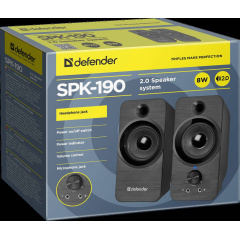 Акустика Defender 2.0 SPK 190 USB 8W Black (65190) (6514099) Київ