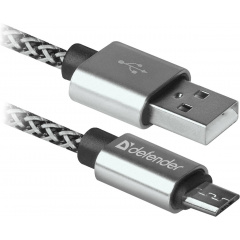 Кабель Defender USB08-03T PRO USB2.0, AM-MicroBM White, 1m (87803) (6499805) Львів