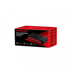 Комутатор на 8 портів MERCUSYS 10/100/1000/MS108G 8xGE Чорний Кропивницький