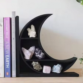 Подставка для книг из дерева, органайзер для украшений и декора, дизайн "Луна", размер 20×20см