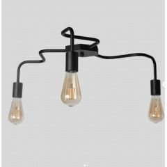 Люстра лофт MSK Electric Laminari стельова на три лампи NL 17503-3 BK Хуст