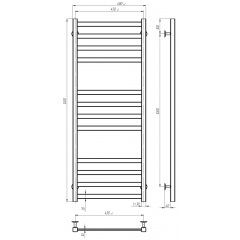 Рушникосушарка електрична Avast П12 450х1200 Deffi Чорний JD04 (B.AV.120.45.12.E.B.L.2) Хмельницький
