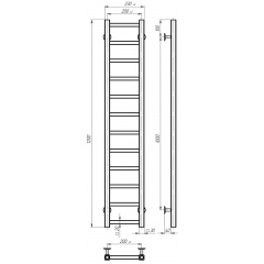 Рушникосушарка електрична Forest П12 200х1200 Deffi Хром JD04 (A.FR.120.20.12.E.C.L.2) Полтава