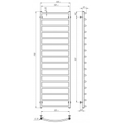 Рушникосушарка електрична Класік П16 500х1700 Deffi Хром JD03 (C.DK.170.50.16.E.C.R.1) Михайлівка