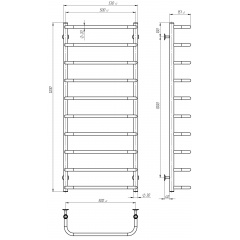 Рушникосушарка водяна Стандарт П10 500х1200 Deffi Хром (C.SS.120.50.10.C.C) Чернігів