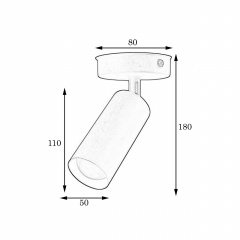 Светильник MSK Electric Tube спот с поворотным механизмом MR 1105-1 GR Еланец