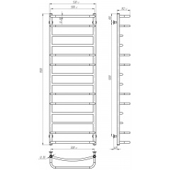 Полотенцесушитель электрический Аквамикс П14 500х1500 Deffi Хром JD03 (C.AM.150.50.14.E.C.R.1) Бровары