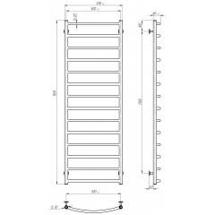 Полотенцесушитель электрический Классик П14 500х1500 Deffi Хром JD03 (C.DK.150.50.14.E.C.L.1) Ладан