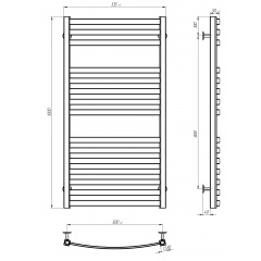 Полотенцесушитель водяной Dexter П15 500х1000 Deffi Хром (A.DR.100.50.15.C.C) Киев