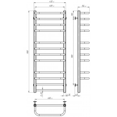 Рушникосушарка електрична Lux П12 400х1100 Deffi Хром JD04 (A.LU.110.40.12.E.C.L.2) Конотоп