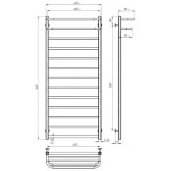 Полотенцесушитель электрический Lux Hotel П13 600х1400 Deffi Белый WD04 (A.LH.140.60.13.E.W.L.4) Лубны