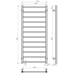 Рушникосушарка водяна Forest П12 500х1200 Deffi Хром (A.FR.120.50.12.C.B) Балаклія