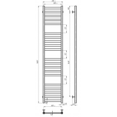 Полотенцесушитель электрический Magnus П20 300х1600 Deffi Хром JD04 (A.MA.160.30.20.E.C.L.2) Николаев
