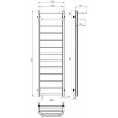 Рушникосушарка електрична Lux Hotel П13 400х1400 Deffi Хром JD04 (A.LH.140.40.13.E.C.R.2) Рівне