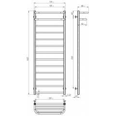Полотенцесушитель электрический Lux Hotel П13 500х1400 Deffi Хром JD04 (A.LH.140.50.13.E.C.R.2) Киев