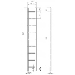 Рушникосушарка електрична Оріон П9 200х1600 Deffi Хром JD03 (C.OR.160.20.9.E.C.L.1) Обухів