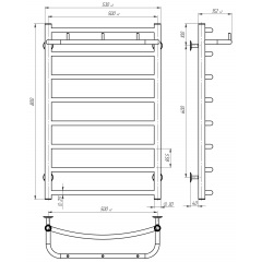 Рушникосушарка електрична Класік N П8 500х800 Deffi Хром JD03 (C.KN.80.50.8.E.C.R.1) Коростень