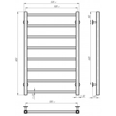 Рушникосушарка електрична Forest П8 500х800 Deffi Хром JD04 (A.FR.80.50.8.E.C.L.2) Рівне