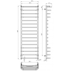 Рушникосушарка електрична Юність П16 500х1600 Deffi Хром JD03 (C.YU.160.50.16.E.C.L.1) Виноградів