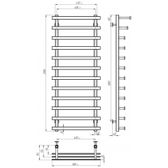 Полотенцесушитель водяной Breeze П12 400x1200 Deffi Хром (A.BZ.120.40.12.C.C) Долина