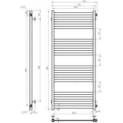 Рушникосушарка водяна Magnus П16 500х1200 Deffi Хром (A.MA.120.50.16.C.C) Мукачево