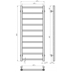 Рушникосушарка електрична Forest П10 400х1000 Deffi Хром JD04 (A.FR.100.40.10.E.C.L.2) Хмельницький