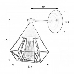 Бра в стиле лофт MSK Electric Crystal NL 0535-1 Одесса