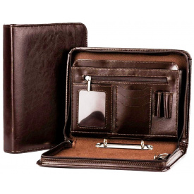 Папка для документов формата А5 из эко кожи Amo Ssbw08 Коричневая