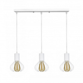 Светильник лофт подвесной на планке MSK Electric Lotus белый NL 1415-3W