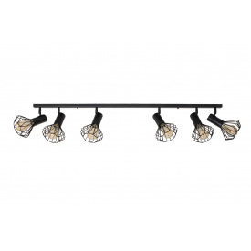 Світильник лофт MSK Electric Diadem стельовий NL 22151-6 BK