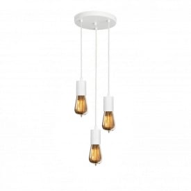 Светильник подвесной на три патрона MSK Electric Asket NL 660-3R W белый