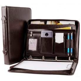 Ділова папка з еко шкіри AMO SSBW01 Коричнева