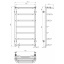 Рушникосушарка електрична Юність П7 400х800 Deffi Хром JD03 (C.YU.80.40.7.E.C.L.1) Умань