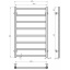 Рушникосушарка електрична Forest П8 500х800 Deffi Хром JD04 (A.FR.80.50.8.E.C.L.2) Рівне