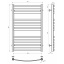 Полотенцесушитель электрический Dexter П12 500х800 Deffi Хром JD04 (A.DR.80.50.12.E.C.R.2) Киев