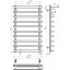 Полотенцесушитель водяной Agata П10 500x1000 Deffi Белый (A.AG.100.50.10.W.A) Черкассы