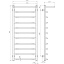 Рушникосушарка водяна Трапеція з полицею П11 500х1200 Deffi Хром (C.TP.120.50.11.C.C) Обухів