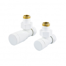 Термостатический комплект Schlosser Elegant GZ 1/2x15 mm Cu угловой, белый (604200001)