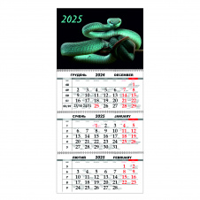Квартальный настенный календарь на 2025 Vivay Год Змеи 30x65 см Разноцветный (hub_d71qpp)