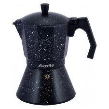 Гейзерная кофеварка Andel Black 600мл на 12 чашек DP218629 Kamille