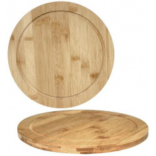 Доска разделочная Bamboo круглая диаметр 30см бамбуковая S&T DP37978