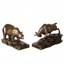 Декоративна фігурка Bull 18x10 cm та Bear 16x10 cm Veronese